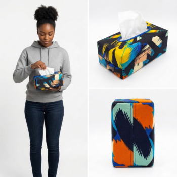 African print bow tie and pocket square set Ankara geometric wax print mens accessory