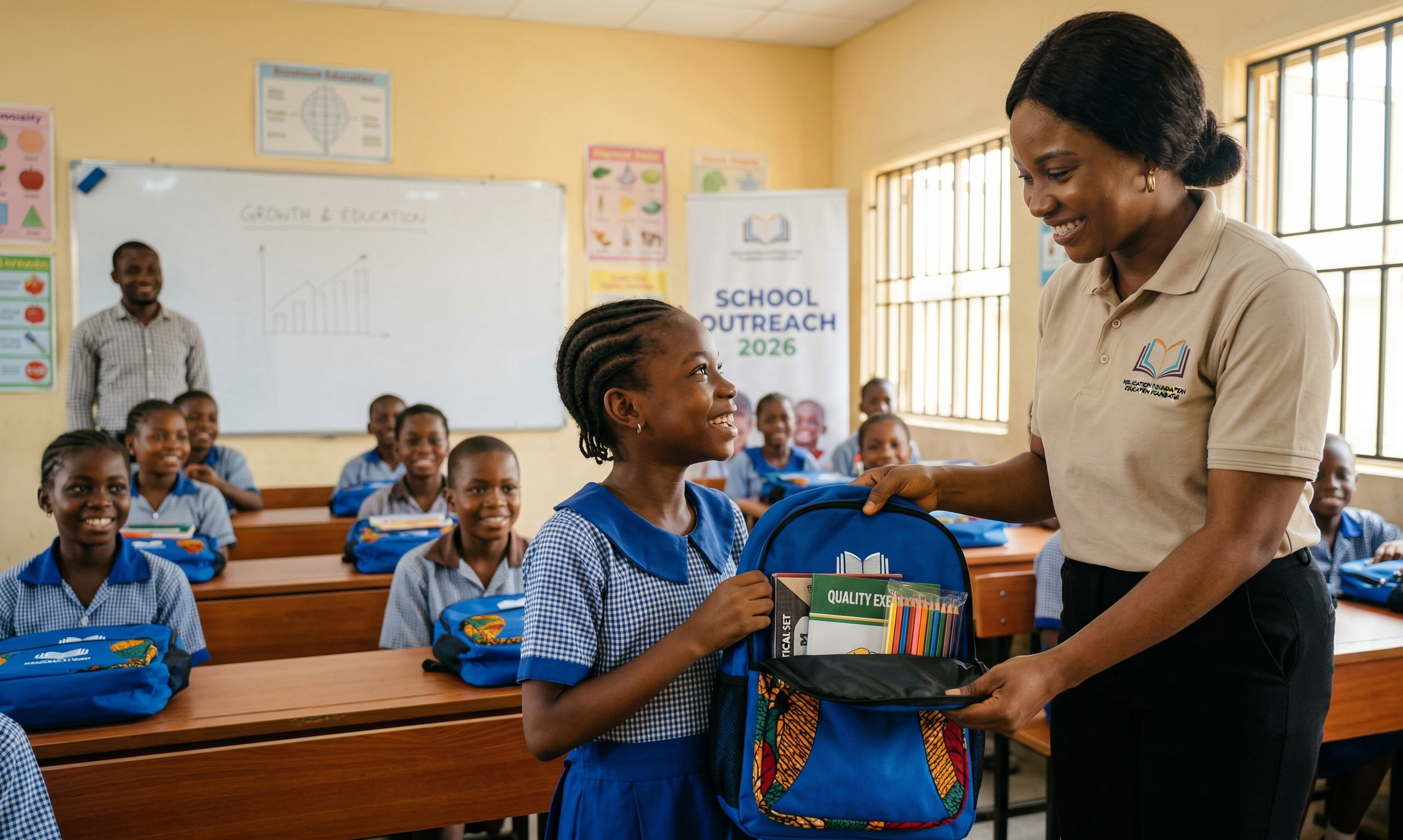 Custom branded items NGOs can give to schools in Nigeria