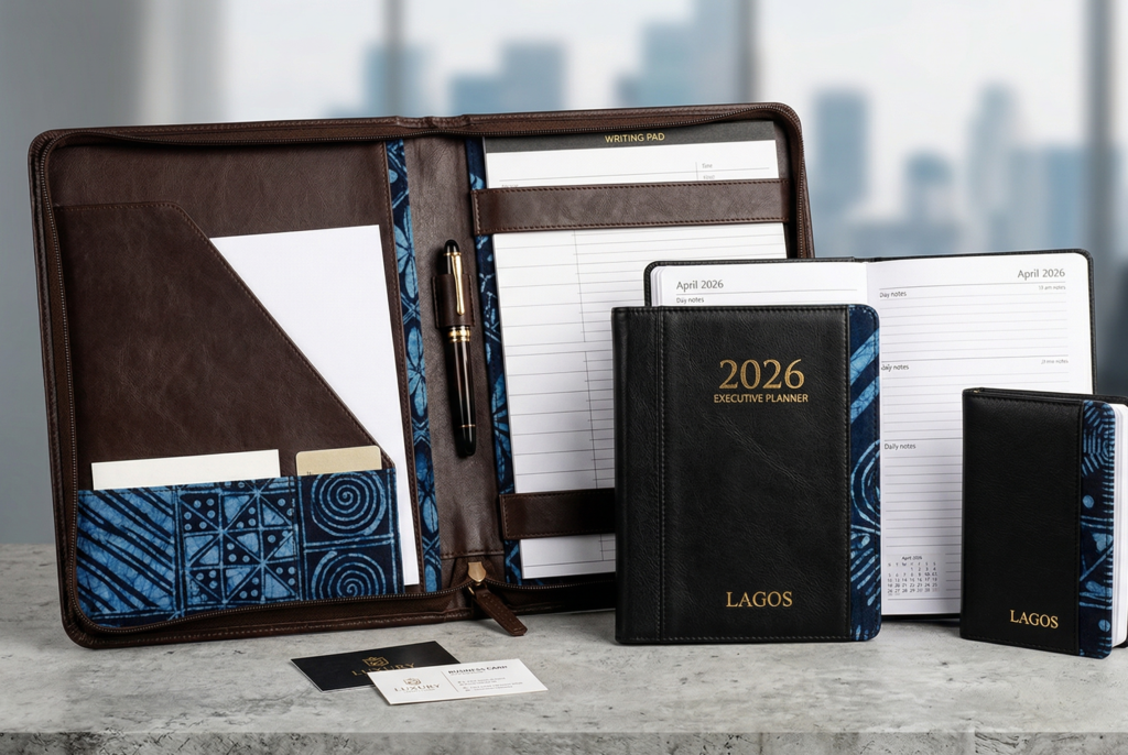 wedding souvenir ideas in nigeria- Custom executive planner