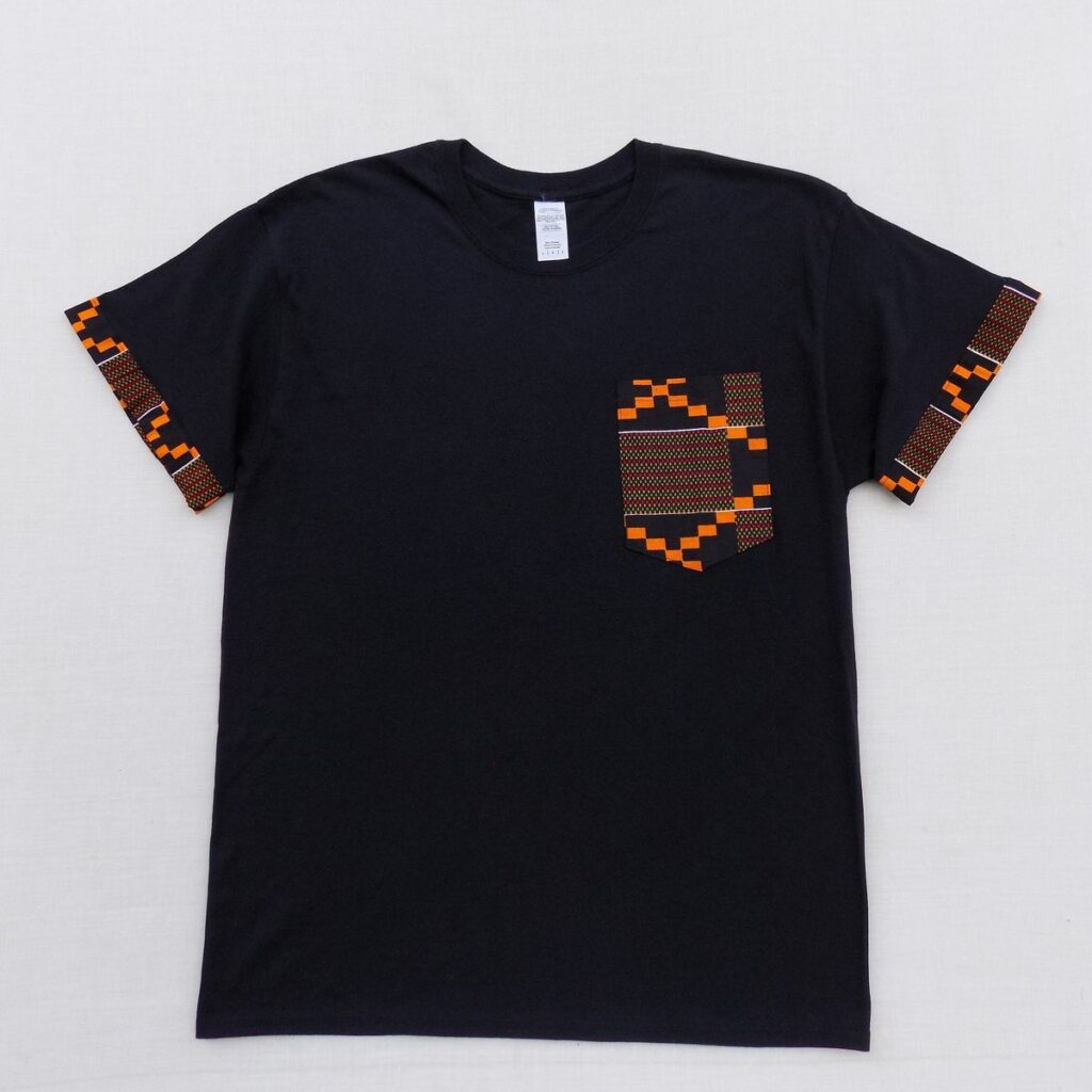 Plain T-Shirts with Subtle Ankara Trims