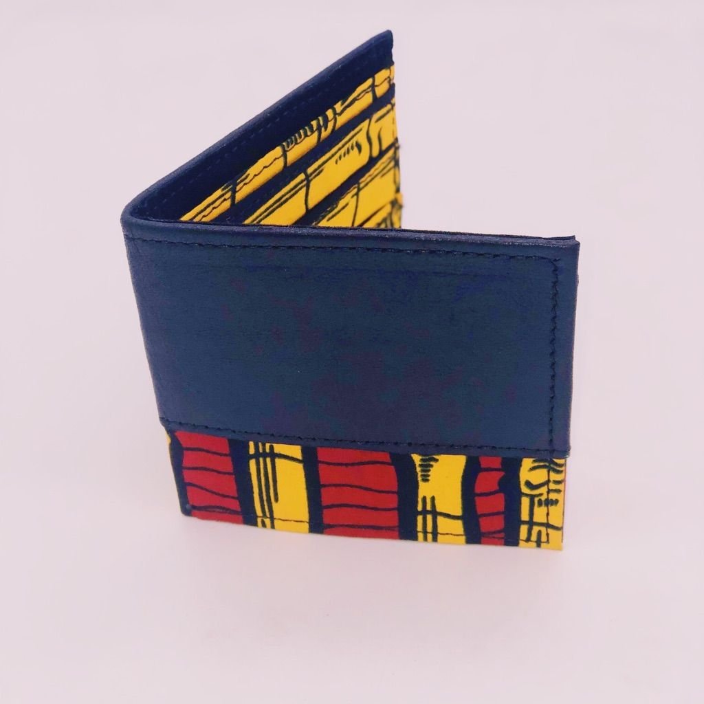 A custom-stitched Adire fabric cardholder a practical lifestyle corporate gift for executives.