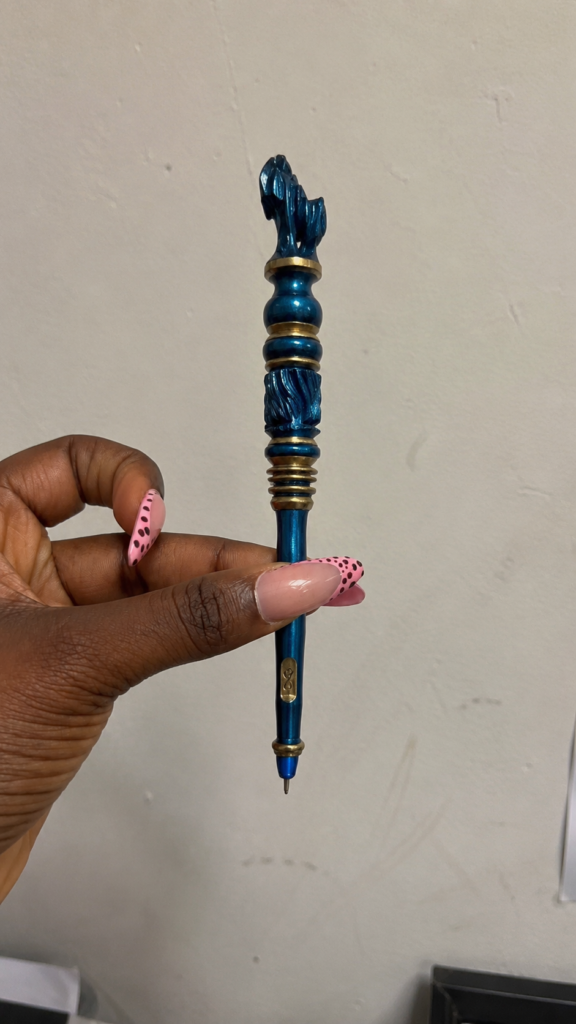 Hand-carved ebony signature pen with case - premium client gift ideas