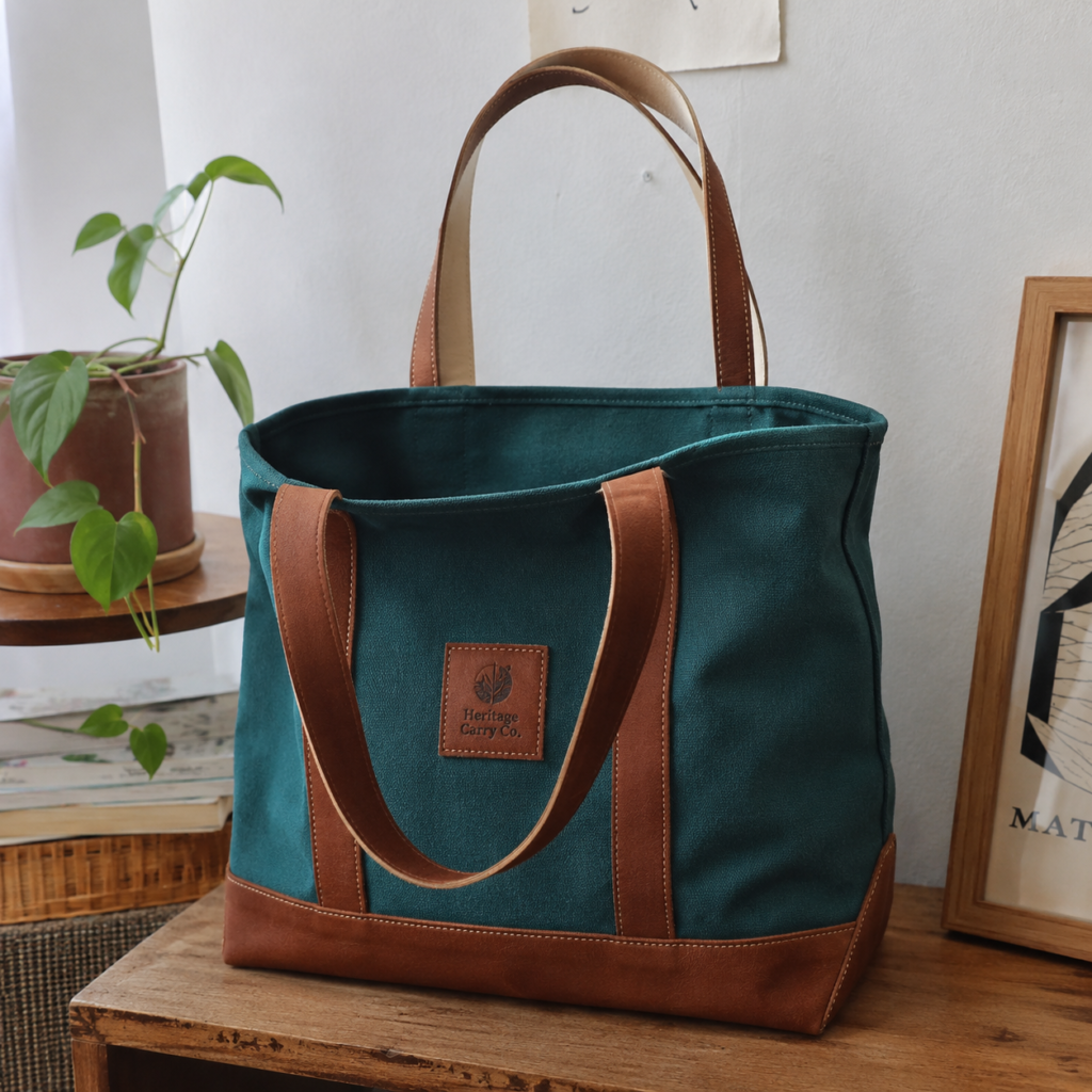 Heavyweight canvas commuter tote bag - practical corporate team gifts