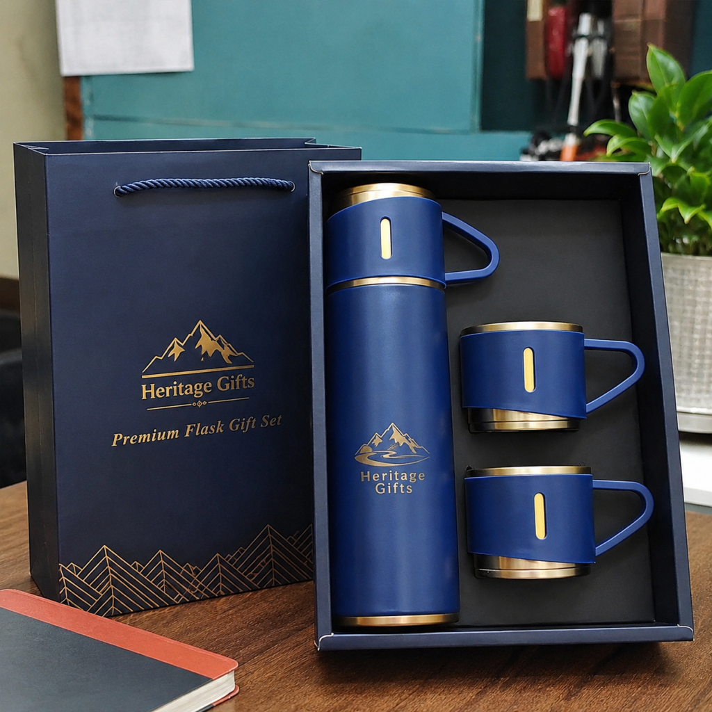 Laser-engraved matte black flask - unique client gift ideas for VIPs