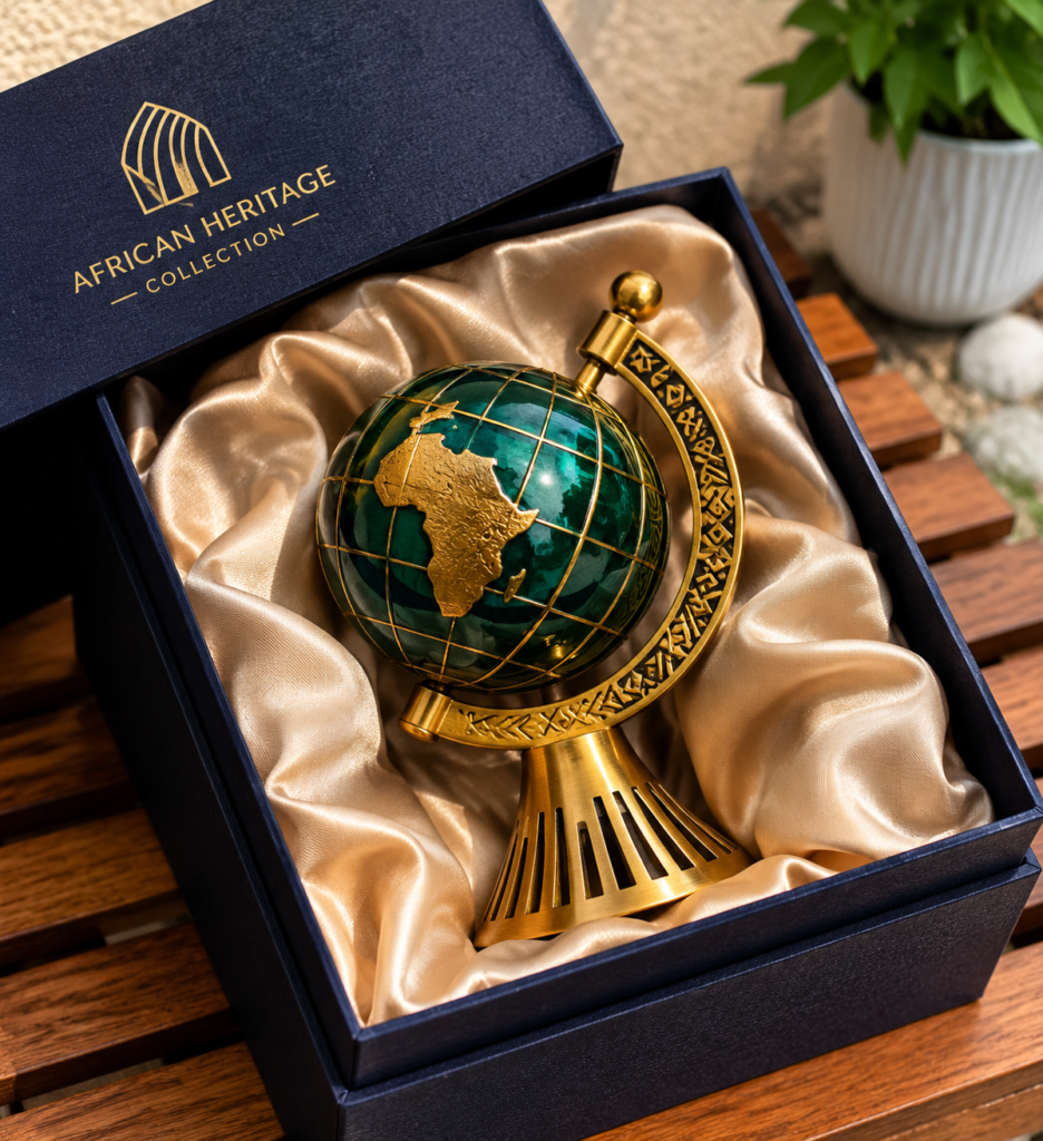 Solid brass geometric desktop paperweight - unique client gifts