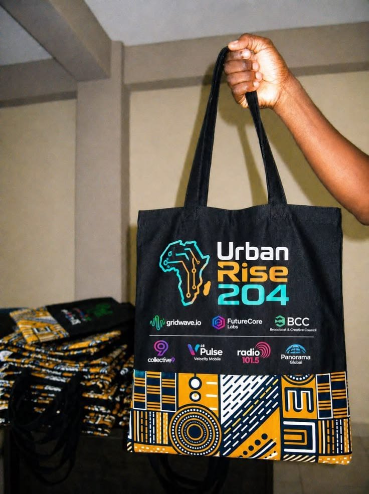 Close up of screen printing, embroidery and laser engraving applied to corporate souvenir items in Nigeria