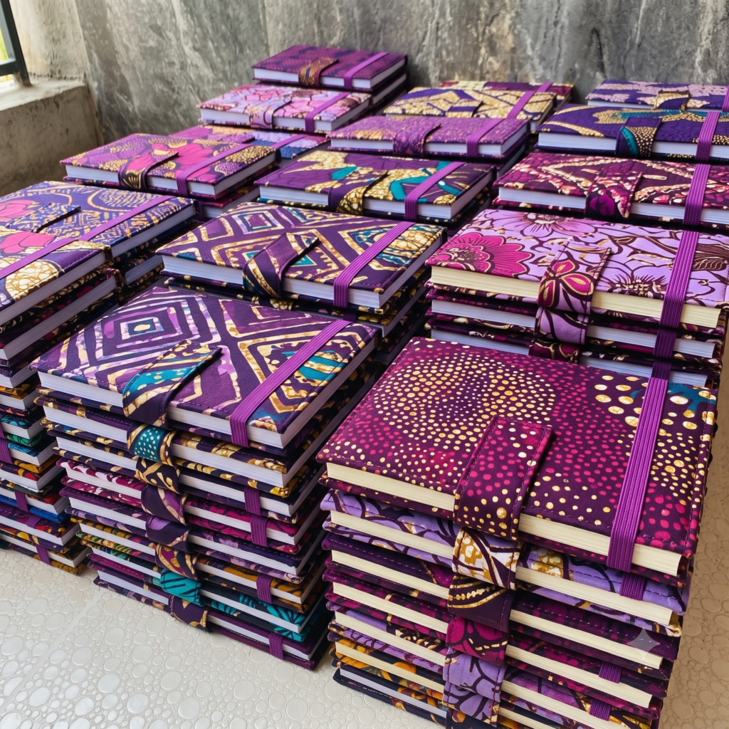 Church souvenir ideas in Nigeria laid out for a convention giveaway