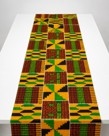 green-yellow-african-fabric-table-runner-decor